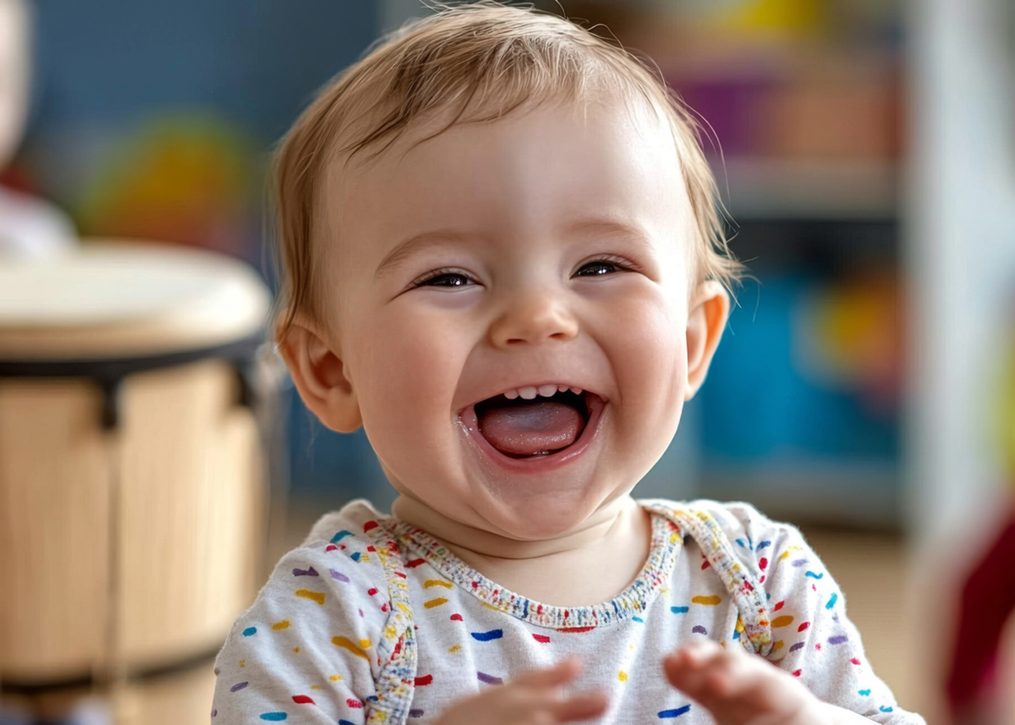 Creating a joyful environment is key to infant education through music.